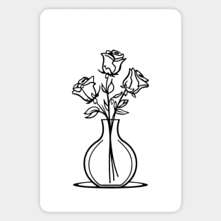Rose in a vase Magnet